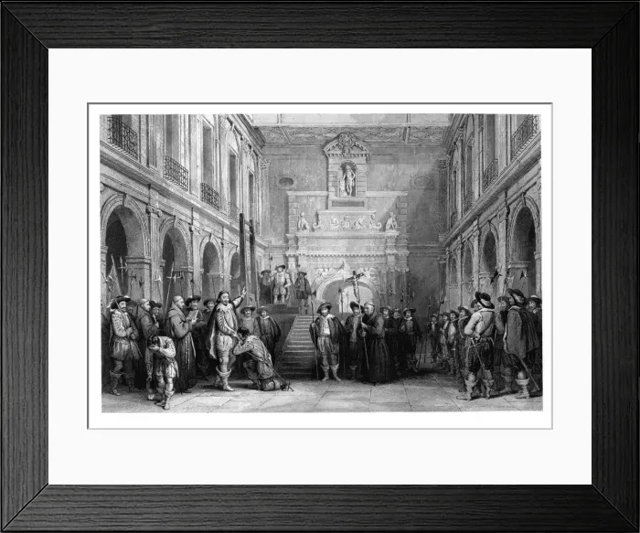Framed Print : The Execution of Montmorenci, Court of the Hotel De Ville, Toulouse, 1632, (1860). Artist: J Carter Framed Print : The Execution of Montmorenci, Court of the Hotel De Ville, Toulouse, 1632, (1860). Artist: J Carter