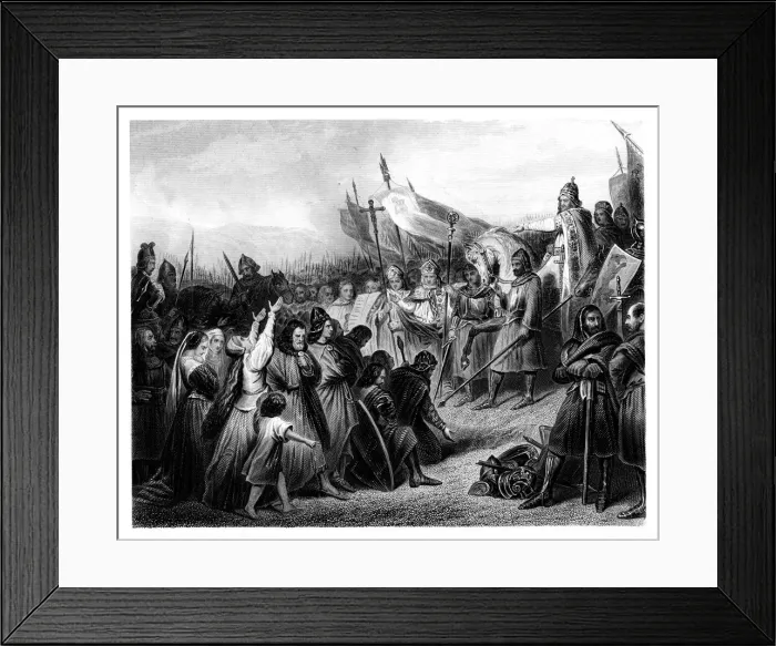 Framed Print : The Submission of Witikind, 785 AD, (1875). Artist: Hullard Framed Print : The Submission of Witikind, 785 AD, (1875). Artist: Hullard