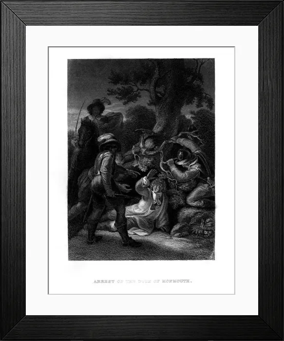 Framed Print : Arrest of the Duke of Monmouth, 1685, (1860). Artist: T Sherratt Framed Print : Arrest of the Duke of Monmouth, 1685, (1860). Artist: T Sherratt