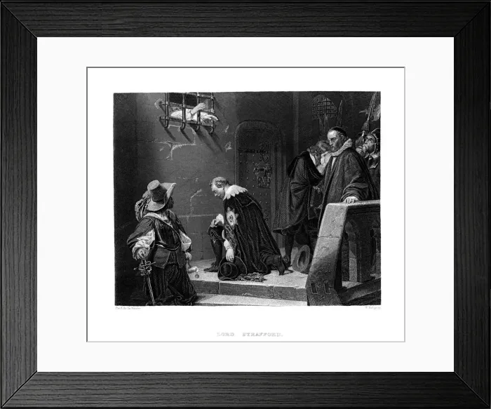Framed Print : Lord Strafford, 18th century, (1860). Artist: W Ridgway Framed Print : Lord Strafford, 18th century, (1860). Artist: W Ridgway