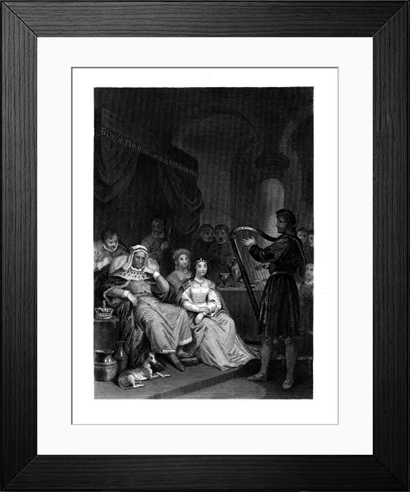 Framed Print : Alfred before the Danish General, (1860). Artist: JM Wright Framed Print : Alfred before the Danish General, (1860). Artist: JM Wright