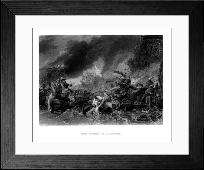 Framed Print : The Battle of La Hogue, 1692, (1860). Artist: JC Armytage Framed Print : The Battle of La Hogue, 1692, (1860). Artist: JC Armytage