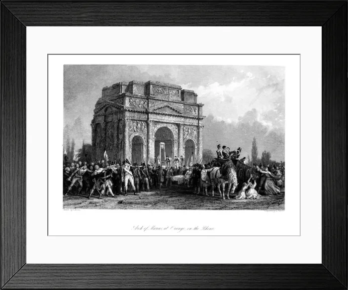 Framed Print : Arch of Marius at Orange on the Rhone, c1792, (1875). Artist: J Carter Framed Print : Arch of Marius at Orange on the Rhone, c1792, (1875). Artist: J Carter