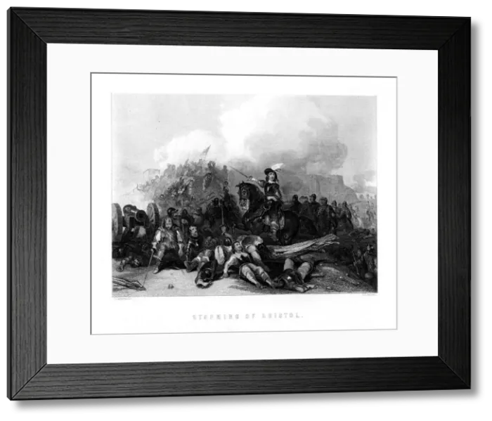 Framed Print : Storming of Bristol, 1640s, (c1860). Artist: JC Varrall Framed Print : Storming of Bristol, 1640s, (c1860). Artist: JC Varrall