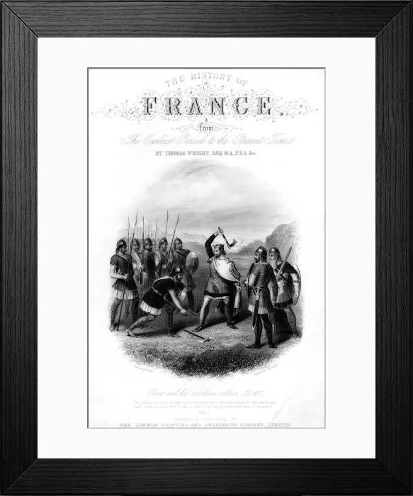 Framed Print : Clovis and his Rebellious Soldier, 487 AD, (1875). Artist: G Greatbach Framed Print : Clovis and his Rebellious Soldier, 487 AD, (1875). Artist: G Greatbach