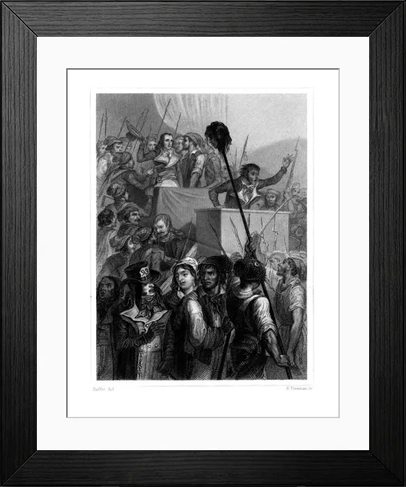 Framed Print : The People at the Convention, 20 May 1795, (1845). Artist:s Freeman Framed Print : The People at the Convention, 20 May 1795, (1845). Artist:s Freeman