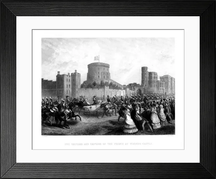 Framed Print : The Emperor and the Empress of the French at Windsor Castle, 1855, (1875). Artist: CH Jeens Framed Print : The Emperor and the Empress of the French at Windsor Castle, 1855, (1875). Artist: CH Jeens