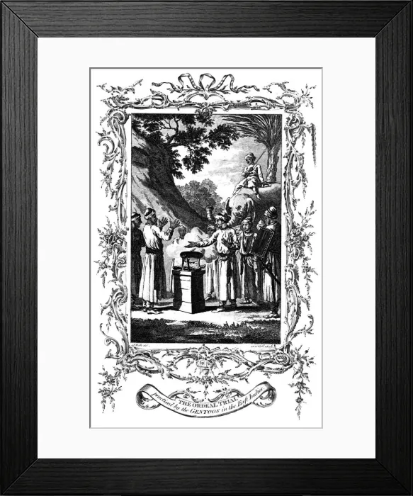 Framed Print : The Ordeal Trial, 1792 Framed Print : The Ordeal Trial, 1792