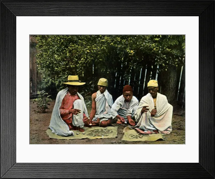Framed Print : Hova money changers, Madagascar, late 19th century. Artist: Gillot Framed Print : Hova money changers, Madagascar, late 19th century. Artist: Gillot