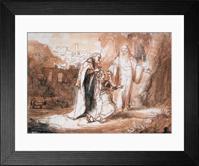 Framed Print : An angel of the Lord appeared to Manoahs wife... c1636-1680. Artist: Ferdinand Bol Framed Print : An angel of the Lord appeared to Manoahs wife... c1636-1680. Artist: Ferdinand Bol