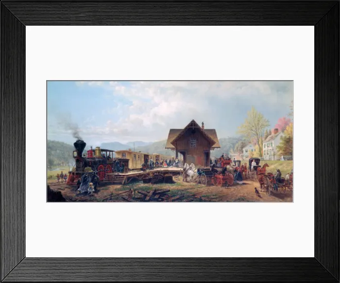 Framed Print : The 9: 45 Accommodation, 1867. Artist: Edward Lamson Henry Framed Print : The 9: 45 Accommodation, 1867. Artist: Edward Lamson Henry