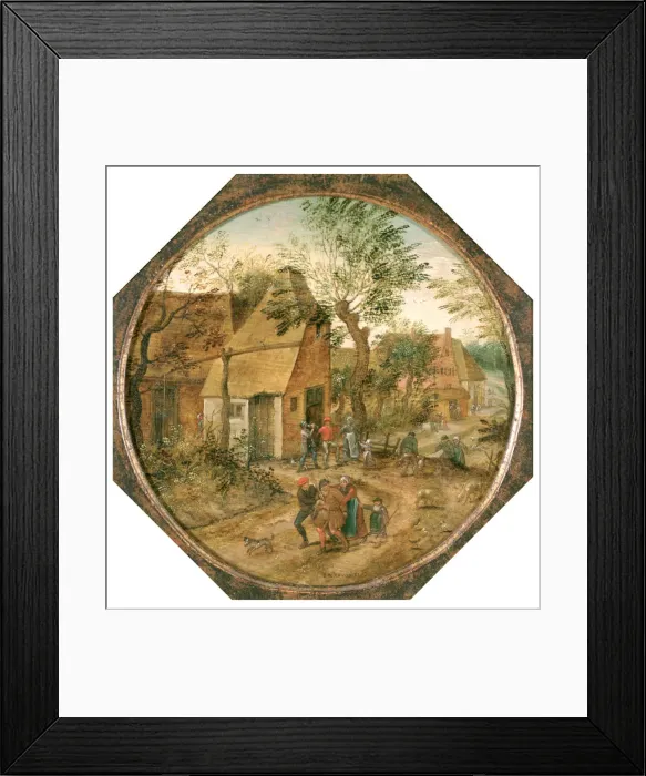 Framed Print : Passage through the Village, c1584-1637. Artist: Pieter Brueghel the Younger Framed Print : Passage through the Village, c1584-1637. Artist: Pieter Brueghel the Younger