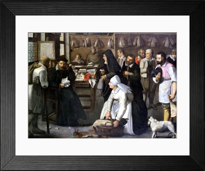 Framed Print : The Sale of Nature, c1584-1637. Artist: Pieter Brueghel the Younger Framed Print : The Sale of Nature, c1584-1637. Artist: Pieter Brueghel the Younger