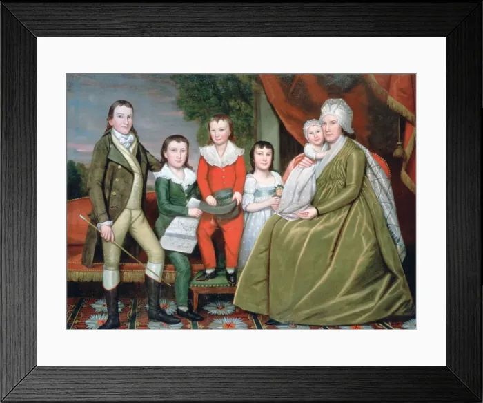 Framed Print : Mrs Noah Smith and Her Children, 1798. Artist: Ralph Earl Framed Print : Mrs Noah Smith and Her Children, 1798. Artist: Ralph Earl