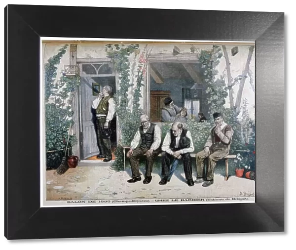 At the Barbers, 1895. Artist: Henri Brispot