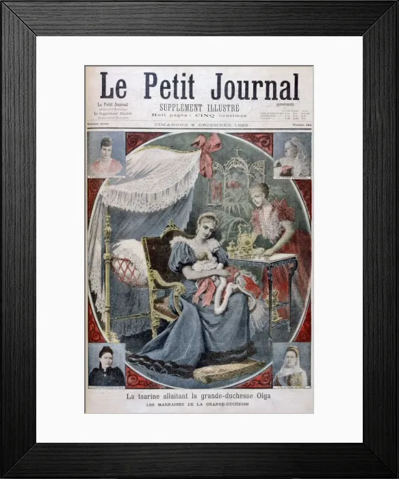 Framed Print : The tsarina nursing the Grand Duchess Olga of Russia, 1895. Artist: Henri Meyer Framed Print : The tsarina nursing the Grand Duchess Olga of Russia, 1895. Artist: Henri Meyer
