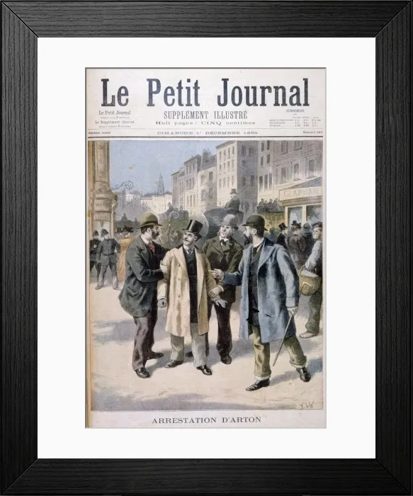 Framed Print : The arrest of Arton, 1895. Artist: Frederic Lix Framed Print : The arrest of Arton, 1895. Artist: Frederic Lix