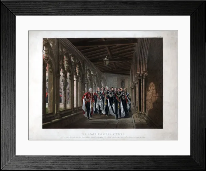 Framed Print : The Deans Cloister, Windsor, 10 March 1863 Framed Print : The Deans Cloister, Windsor, 10 March 1863