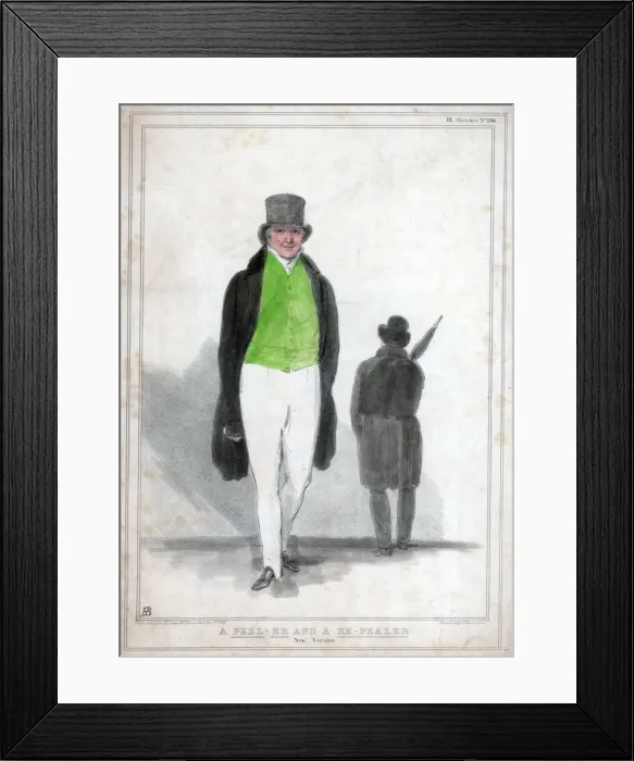 Framed Print : A Peel-er and a Re-pealer, 1833. Artist: A Ducotes