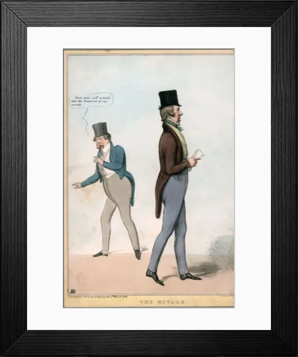 Framed Print : The Rivals, 1836. Artist: A Ducotes Framed Print : The Rivals, 1836. Artist: A Ducotes