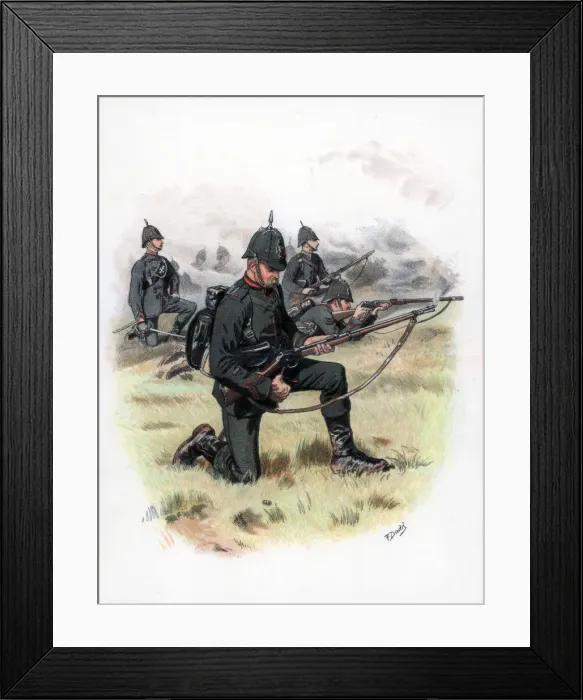 Framed Print : Marching Order, The Kings Royal Rifle Corps (formerly 60th Rifles), 1889. Artist: Frank Dadd Framed Print : Marching Order, The Kings Royal Rifle Corps (formerly 60th Rifles), 1889. Artist: Frank Dadd