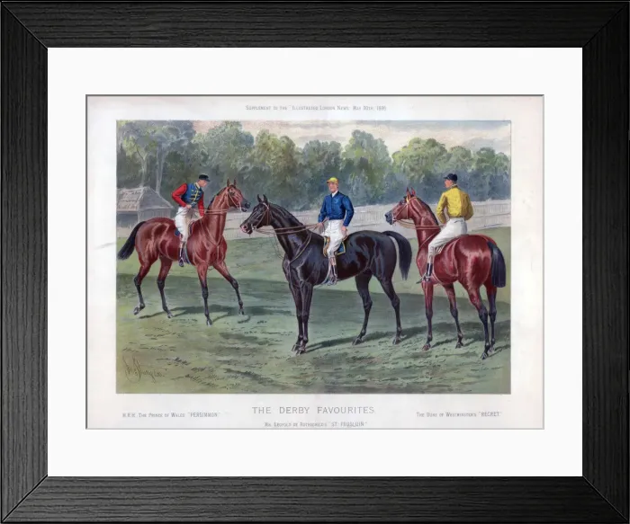 Framed Print : The Derby Favourites, 30 May 1896. Artist: John Sturgess Framed Print : The Derby Favourites, 30 May 1896. Artist: John Sturgess