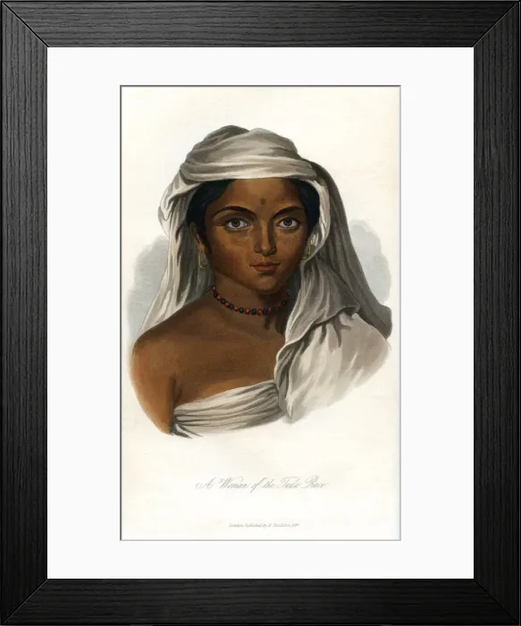 Framed Print : A Woman of the Tuda Race, 1848 Framed Print : A Woman of the Tuda Race, 1848