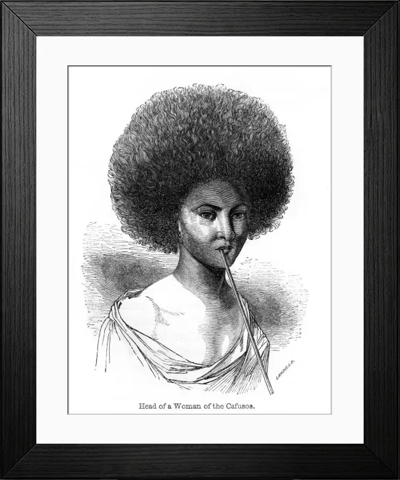 Framed Print : Head of a Woman of the Cafusos, 1848. Artist: Ebenezer Landells Framed Print : Head of a Woman of the Cafusos, 1848. Artist: Ebenezer Landells