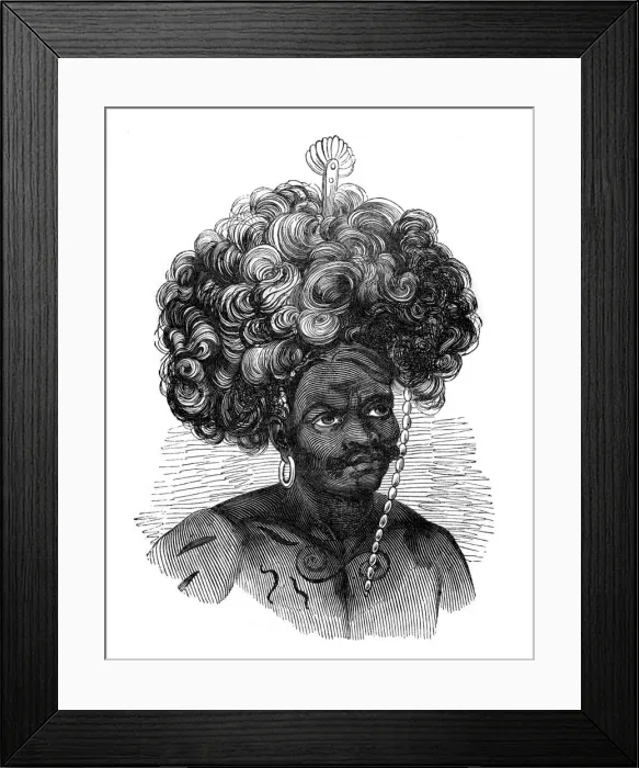 Framed Print : Native of the Papua Islands, 1848 Framed Print : Native of the Papua Islands, 1848