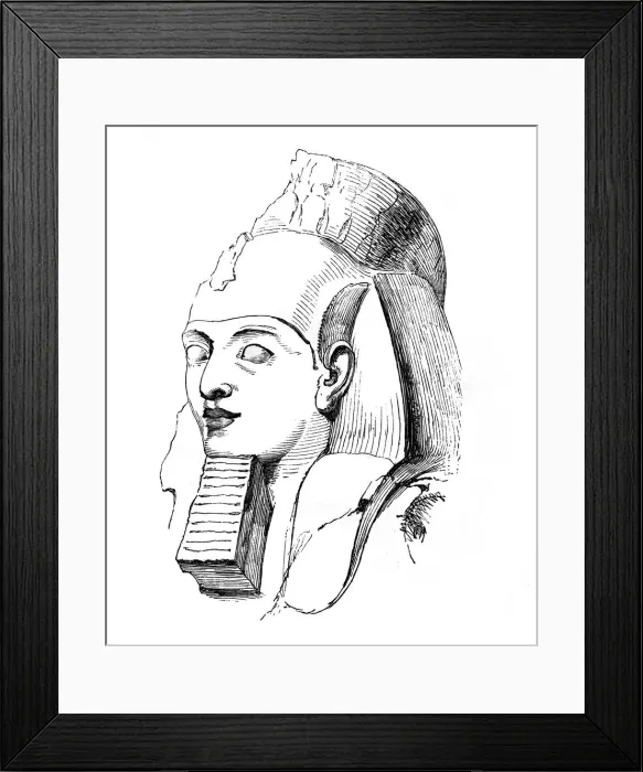 Framed Print : Head of Rameses, 1848 Framed Print : Head of Rameses, 1848
