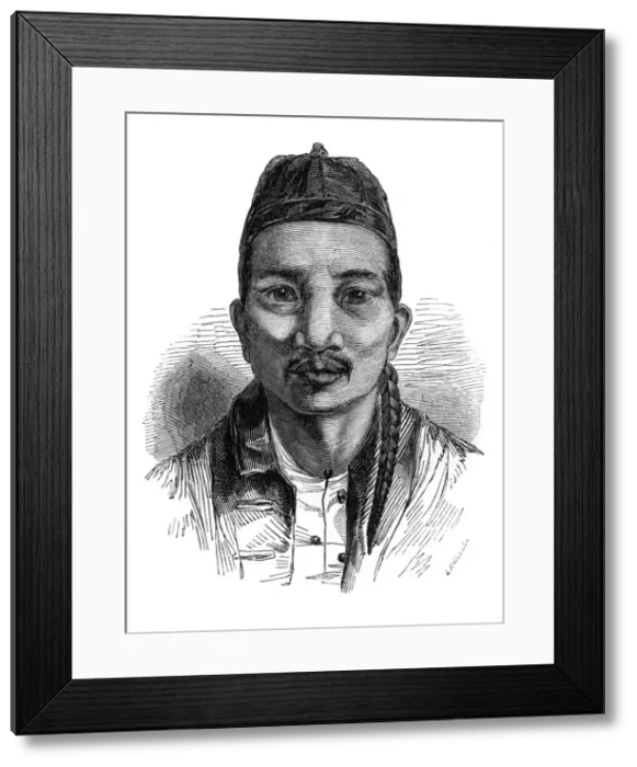 Framed Print : Ko-tsching Dschang, 1848. Artist: Ebenezer Landells