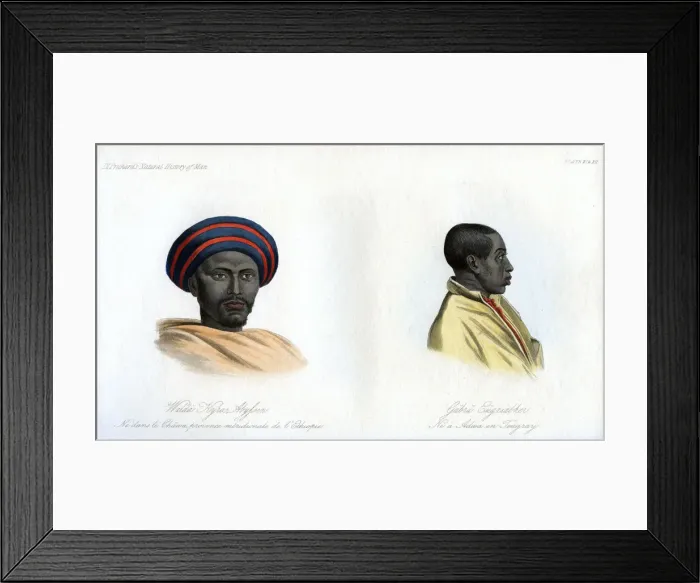 Framed Print : Abyssinian portraits, 1848 Framed Print : Abyssinian portraits, 1848