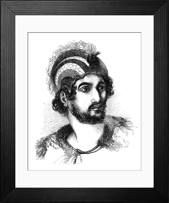 Framed Print : A native of the Sandwich Islands, 1848 Framed Print : A native of the Sandwich Islands, 1848