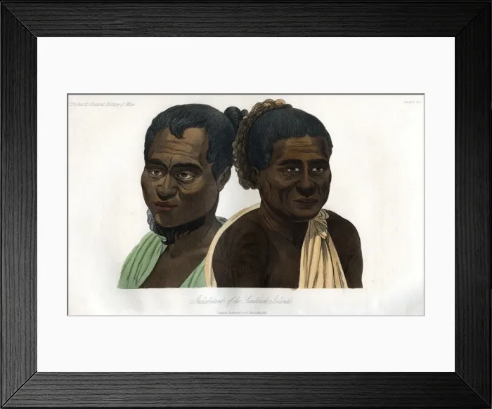 Framed Print : Inhabitants of the Sandwich Islands, 1848 Framed Print : Inhabitants of the Sandwich Islands, 1848
