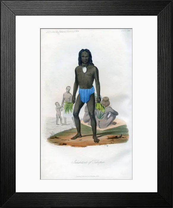 Framed Print : Inhabitants of Tikopia, 1848 Framed Print : Inhabitants of Tikopia, 1848