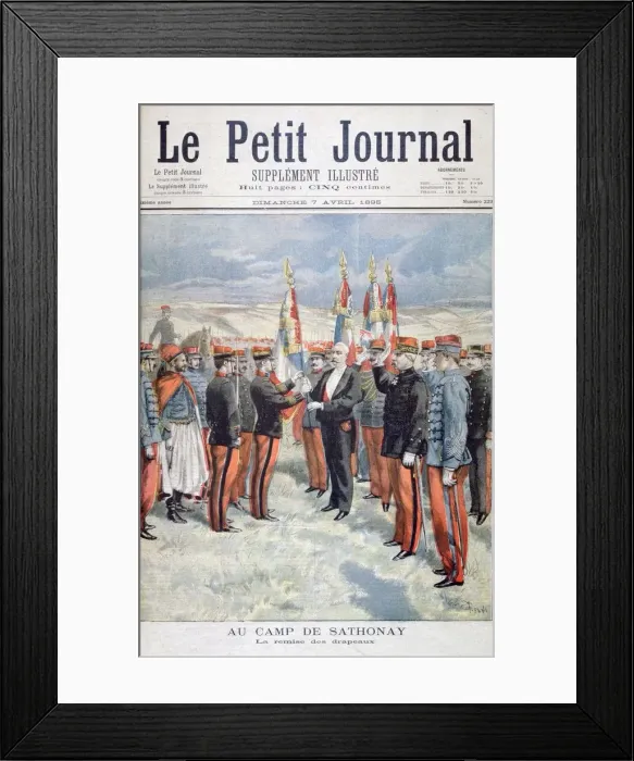 Framed Print : Presentation of the colours, Sathonay-Camp, 1895. Artist: Oswaldo Tofani Framed Print : Presentation of the colours, Sathonay-Camp, 1895. Artist: Oswaldo Tofani