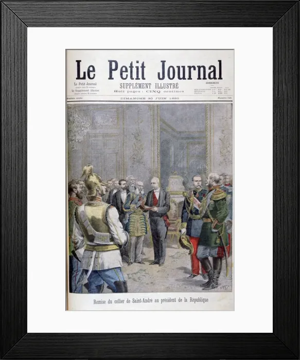 Framed Print : Handing-over of the collier de Saint Andre to the President of the Republic, 1895. Artist: Henri Meyer Framed Print : Handing-over of the collier de Saint Andre to the President of the Republic, 1895. Artist: Henri Meyer