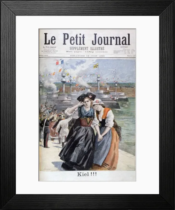 Framed Print : Kiel!!, 1895. Artist: F Meaulle Framed Print : Kiel!!, 1895. Artist: F Meaulle
