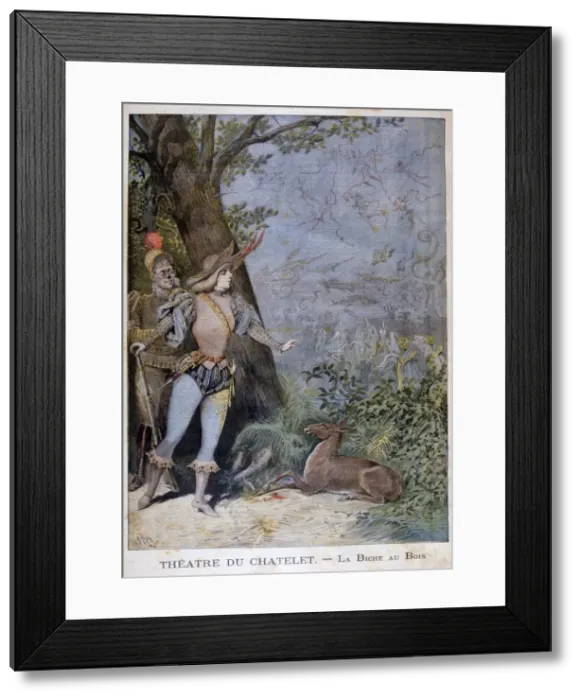 Framed Print : La Biche au Bois, Theatre du Chatelet, Paris, 1896. Artist: Henri Meyer Framed Print : La Biche au Bois, Theatre du Chatelet, Paris, 1896. Artist: Henri Meyer