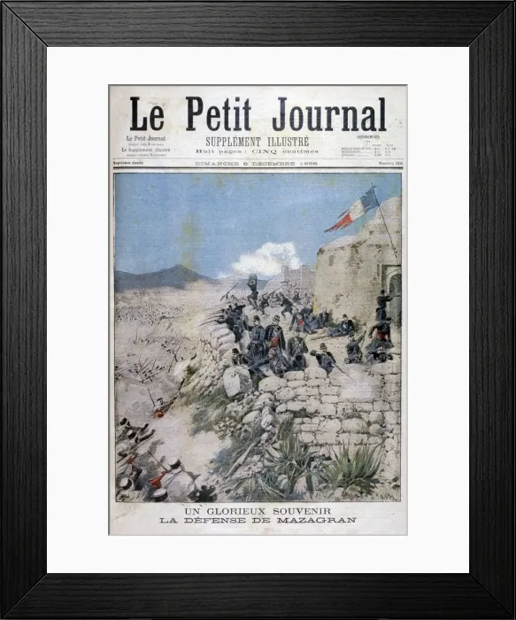 Framed Print : The defence of Mazagran, Algeria, 1896. Artist: Henri Meyer Framed Print : The defence of Mazagran, Algeria, 1896. Artist: Henri Meyer