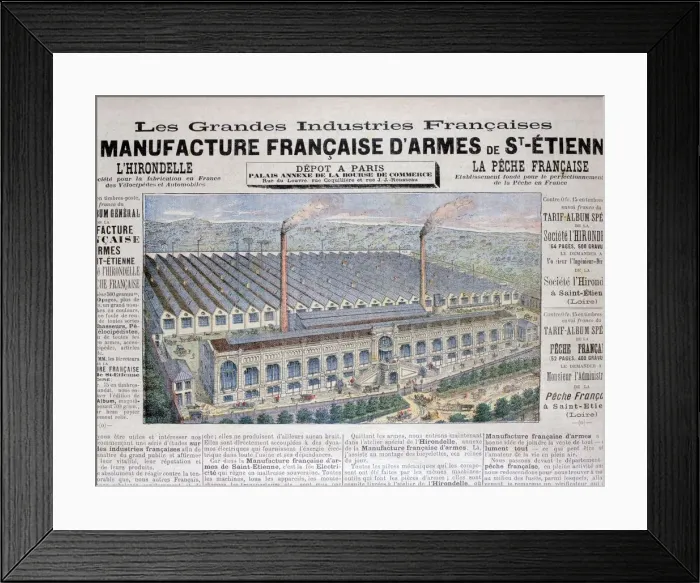 Framed Print : Arms manufacturing industry, St Etienne, 1896 Framed Print : Arms manufacturing industry, St Etienne, 1896
