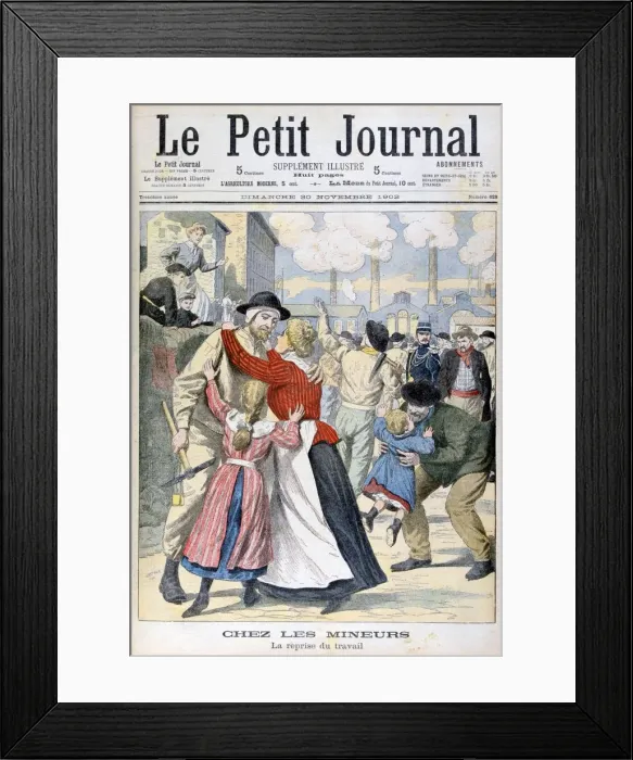 Framed Print : Among the miners, the resumption of work, 1902 Framed Print : Among the miners, the resumption of work, 1902