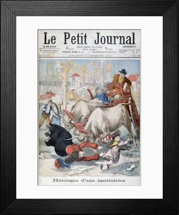 Framed Print : Heroism of a teacher, 1902 Framed Print : Heroism of a teacher, 1902
