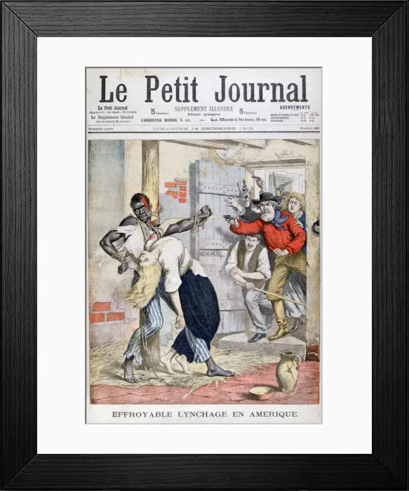 Framed Print : The Lynching in a prison of a black man and the assassination of a white woman tied to him, 1902 Framed Print : The Lynching in a prison of a black man and the assassination of a white woman tied to him, 1902