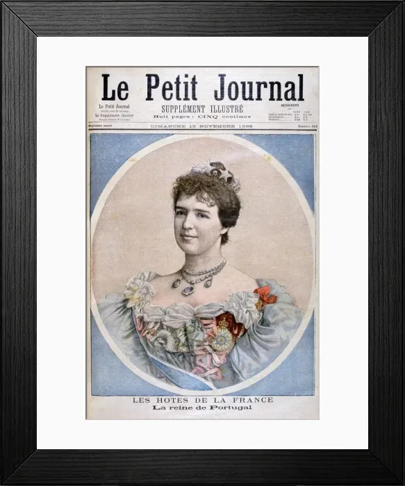 Framed Print : Portrait of Queen Amelia of Portugal, 1896. Artist: F Meaulle Framed Print : Portrait of Queen Amelia of Portugal, 1896. Artist: F Meaulle
