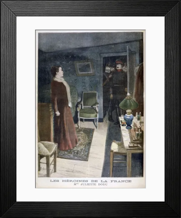 Framed Print : Juliette Dodu, heroin of France, 1896. Artist: F Meaulle Framed Print : Juliette Dodu, heroin of France, 1896. Artist: F Meaulle