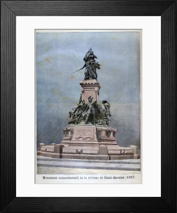 Framed Print : Monument to the defence of St Quentin, 1557, (1896). Artist: F Meaulle Framed Print : Monument to the defence of St Quentin, 1557, (1896). Artist: F Meaulle
