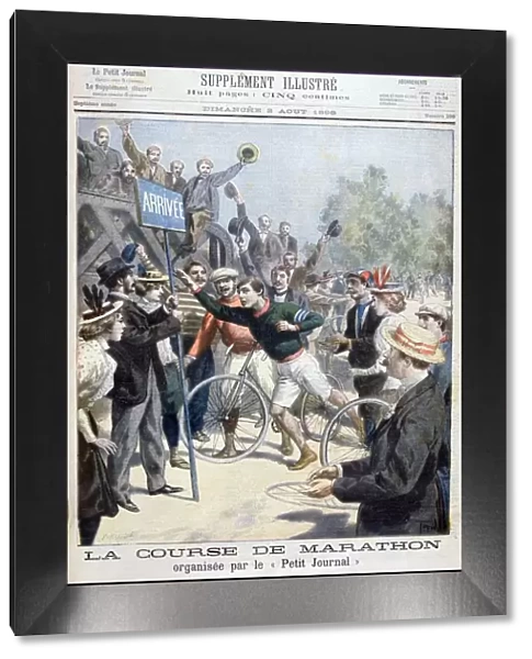 Marathon race, 1896. Artist: F Meaulle
