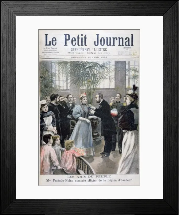 Framed Print : Mrs Furtado-Heine named Officer of the Legion of Honour, 1896. Artist: F Meaulle Framed Print : Mrs Furtado-Heine named Officer of the Legion of Honour, 1896. Artist: F Meaulle