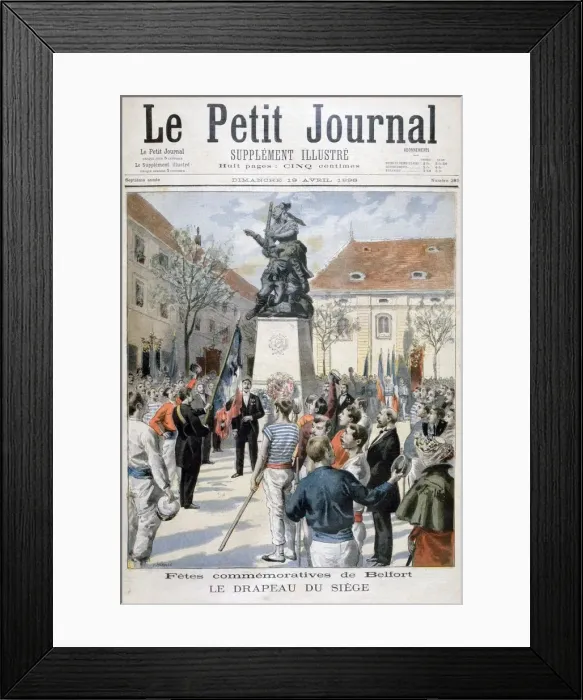 Framed Print : Commemoration of the Siege of Belfort, 1896. Artist: F Meaulle Framed Print : Commemoration of the Siege of Belfort, 1896. Artist: F Meaulle